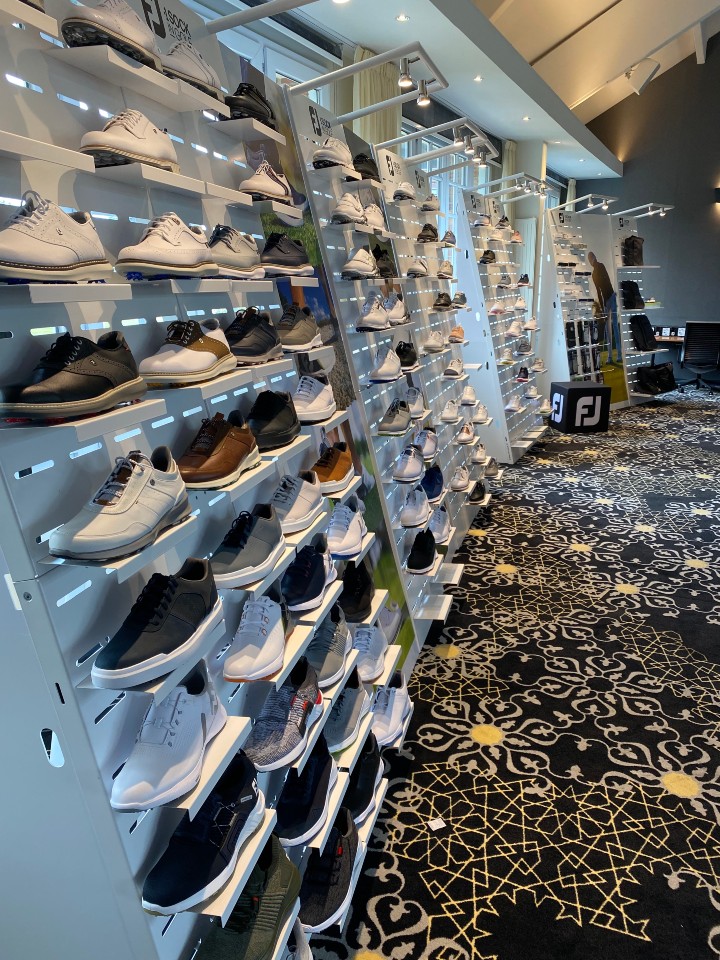 FootJoy golf shoes and textile displays 10