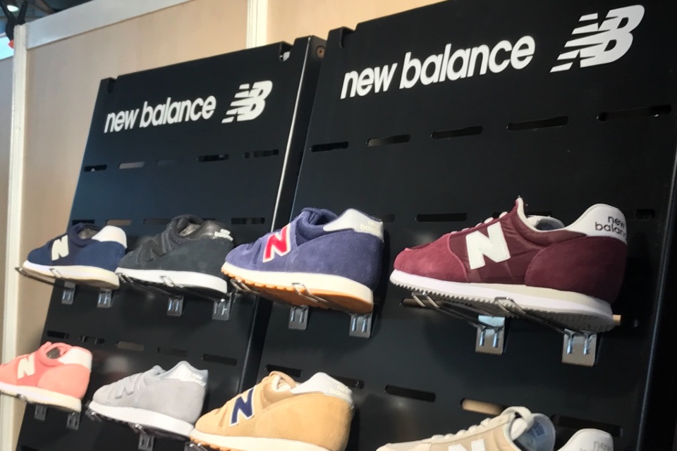New Balance shoes textiles displays