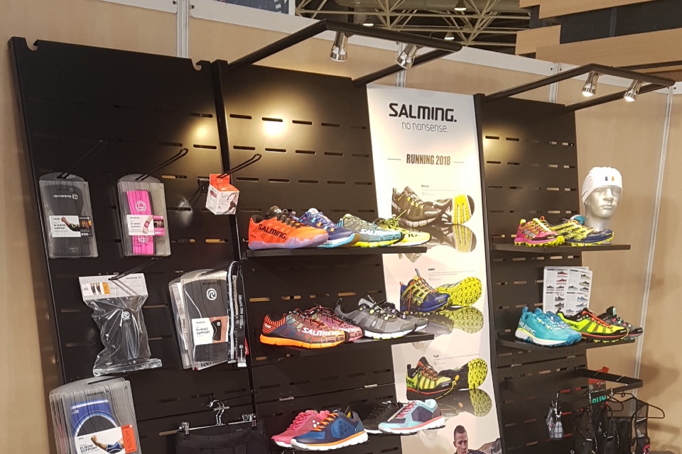 Salming running shoes displays