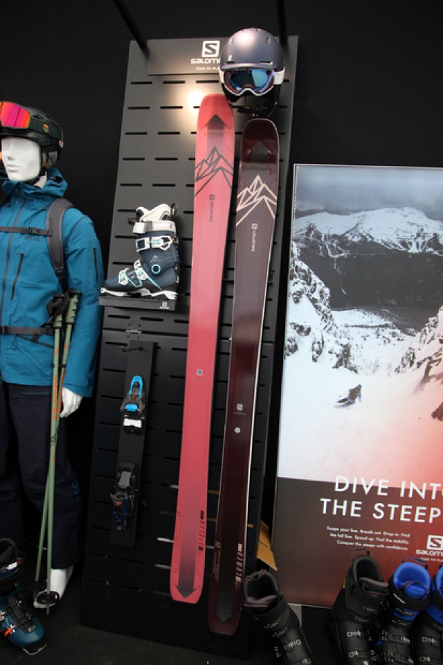Salomon skis snowboards helmets googles and shoes displays 17