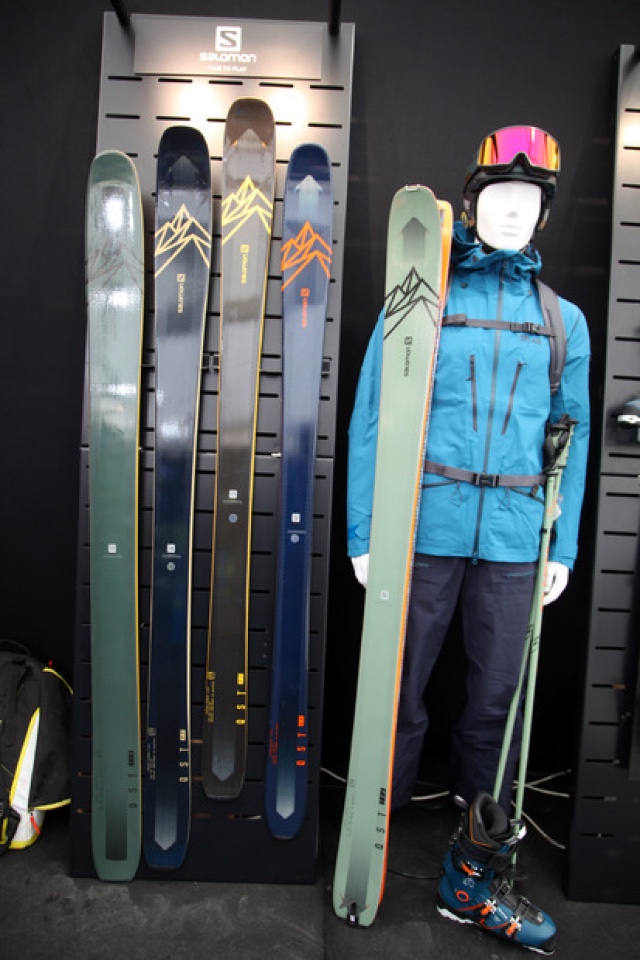 Salomon skis snowboards helmets googles and shoes displays 18