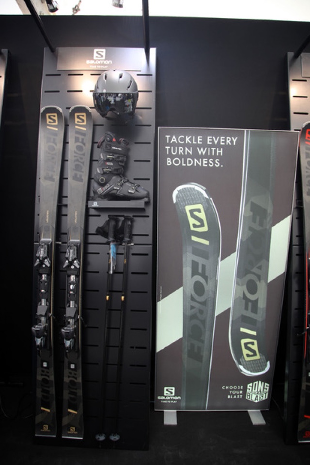 Salomon skis snowboards helmets googles and shoes displays 20