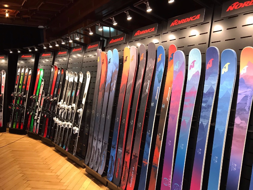Nordica skis and shoes displays 2