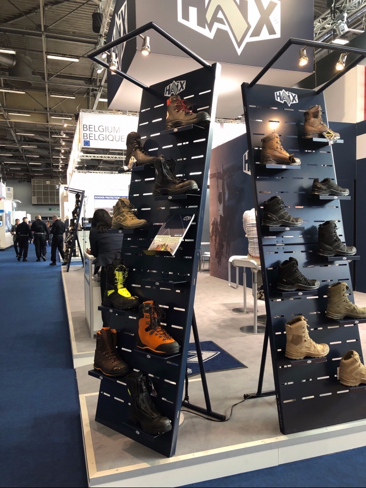 Haix safety shoes display 2