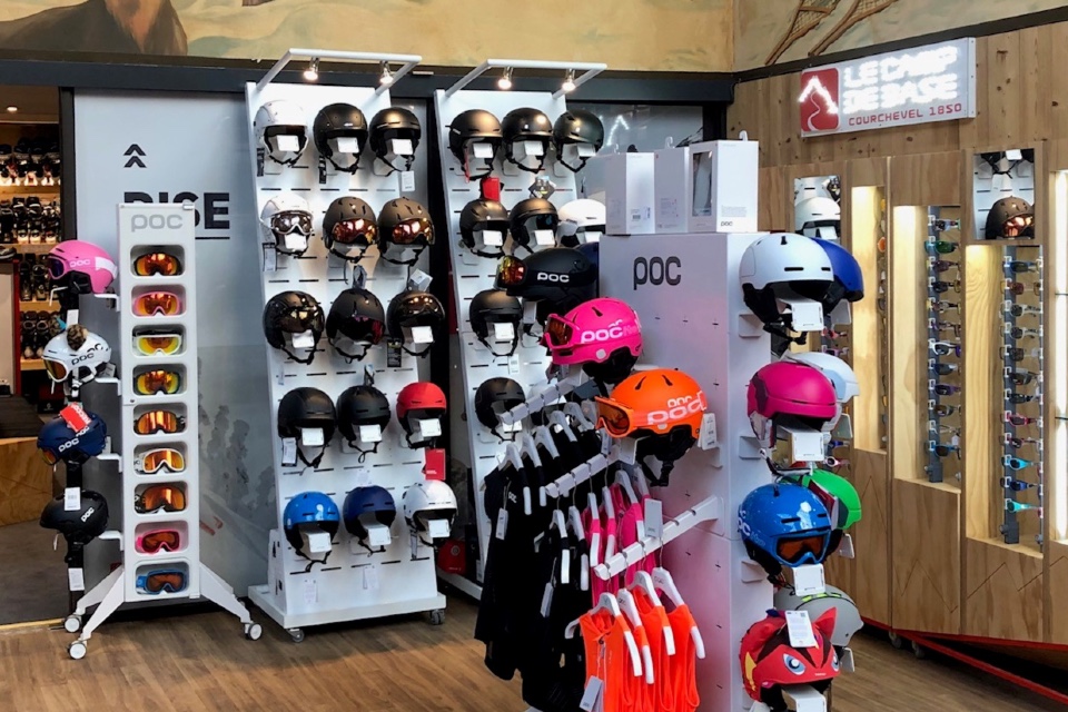 Le Camp De Base helmets displays