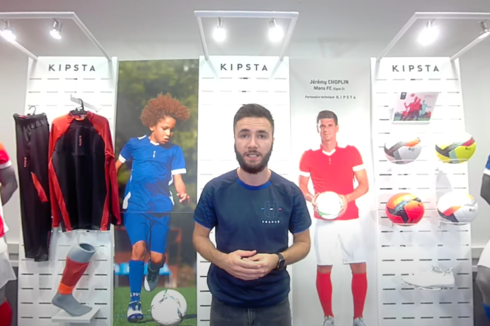 Kipsta textile shoes soccer ball displays