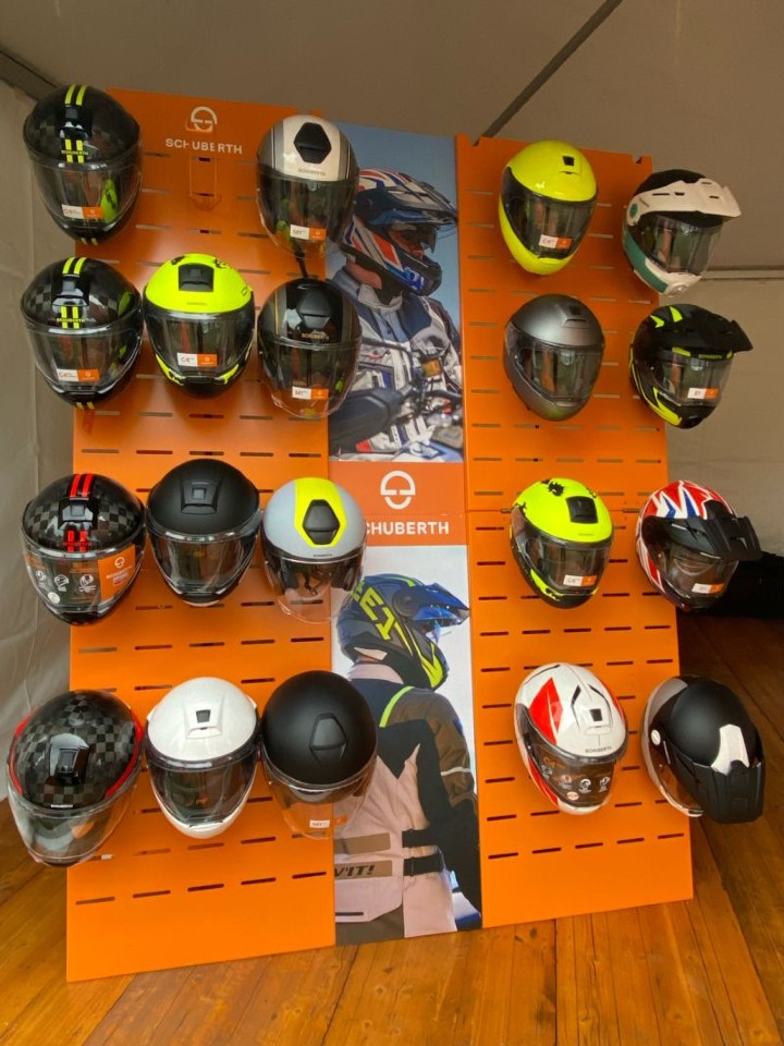 Schuberth motorcycle helmets displays 1
