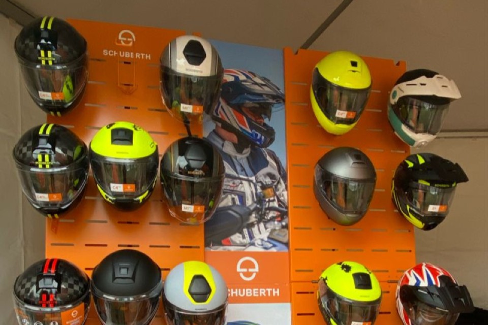 Schuberth motorcycle helmets displays