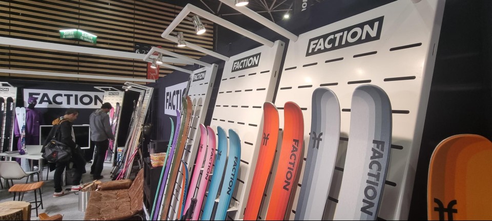 Faction skis displays 3