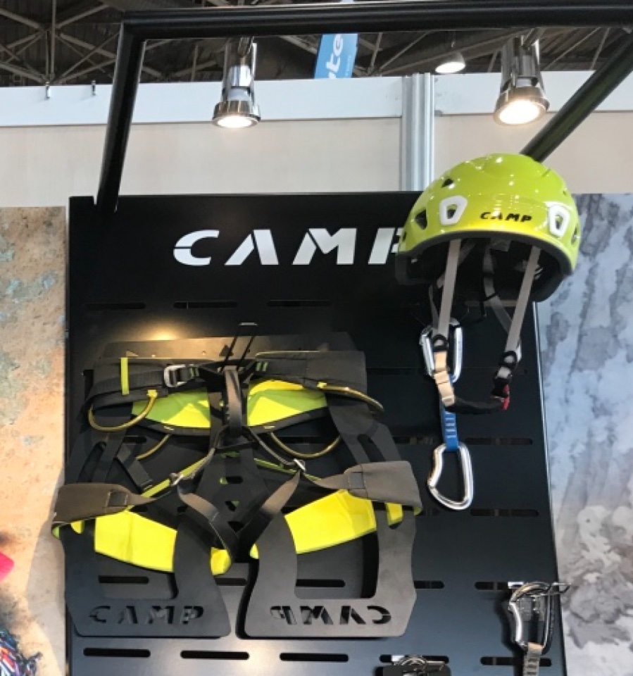 Camp helmets mountain accessories displays 3