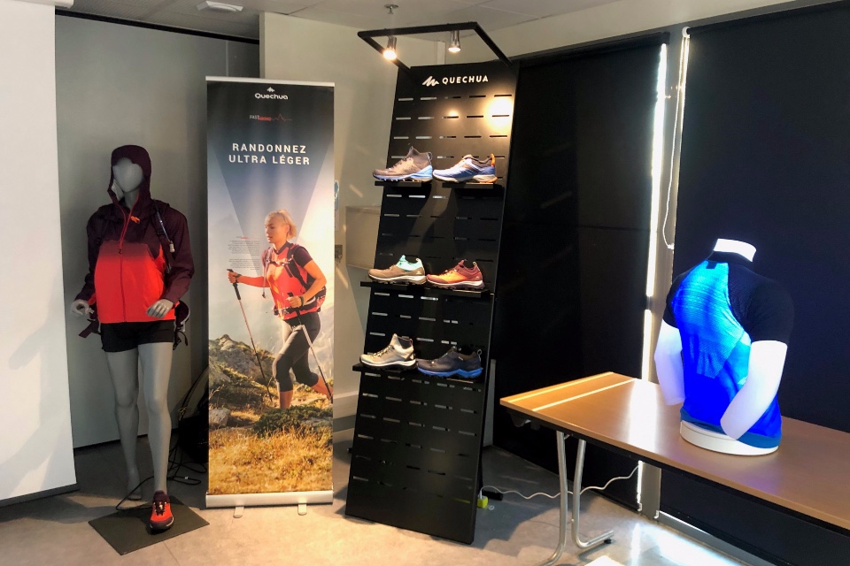 Quechua shoes displays