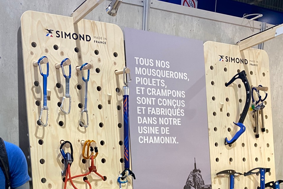 Simond climbing equipment displays