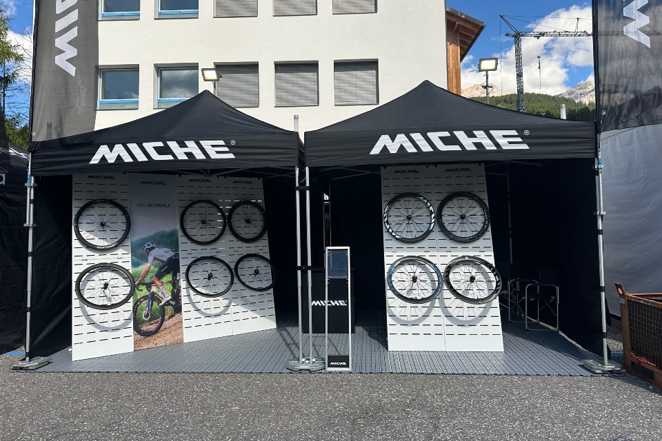 Custom wheel displays for MICHE in the Dolomites