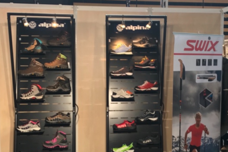 Alpina shoes displays