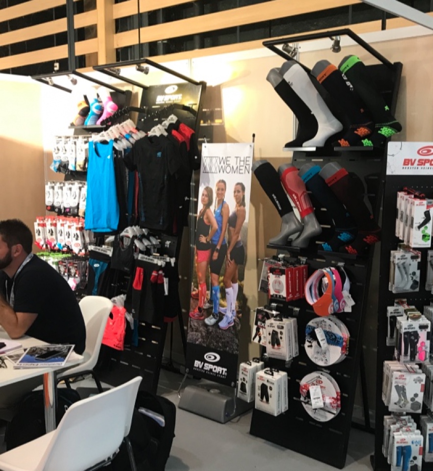 BV Sport textiles displays 1