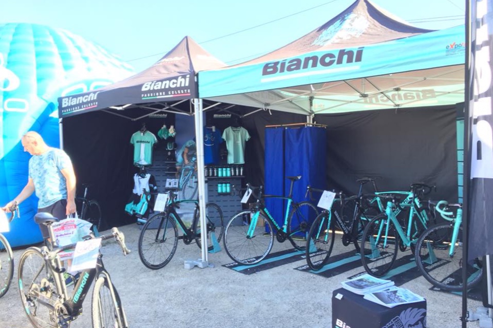 Bianchi cycle accessories displays